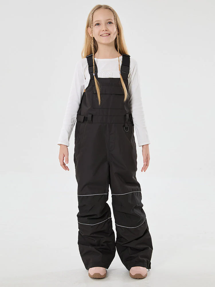 Girls Mountain Trek Light Reflective Knee Guard Waterproof Insulated Snow Bib Pants - Image 19