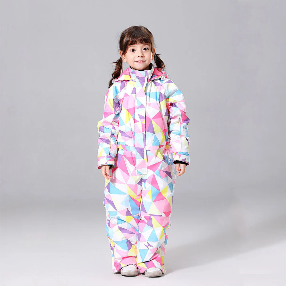 Girls One Piece New Style Fashion Ski Suits Winter Jumpsuit Snowsuits - Image 4