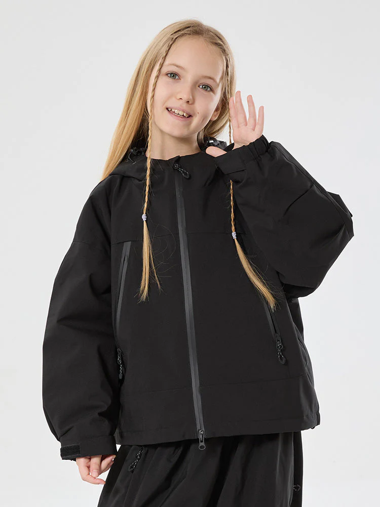 Girls Snow Hopper Bunny Ear Hooded Waterproof Thermal Snow Jacket - Image 3