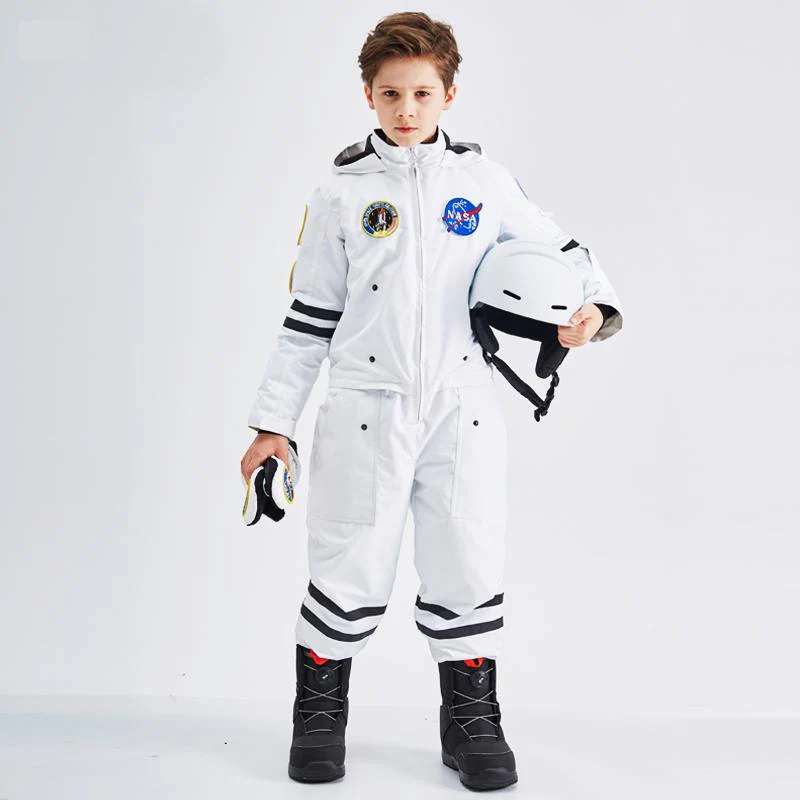 Girls Unisex Doorek Nasa Space Waterproof Ski Suit One Piece Snowsuits - Image 4