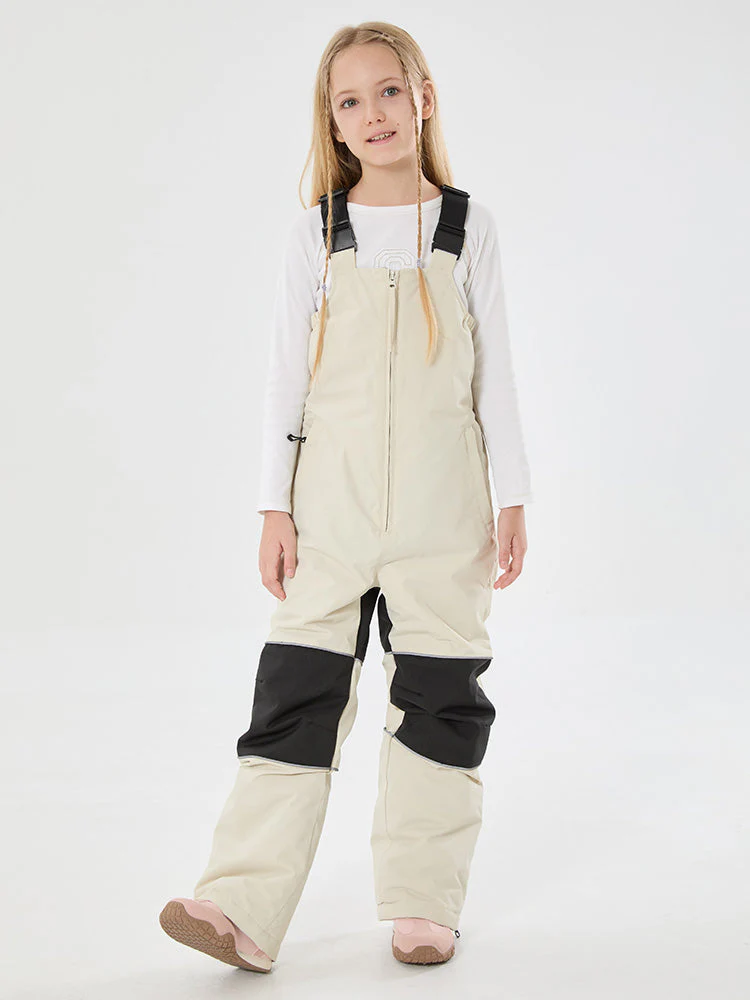 Girls Winter Trek Light Reflective Knee Guard Waterproof Insulated Snow Bib Pants - Image 3