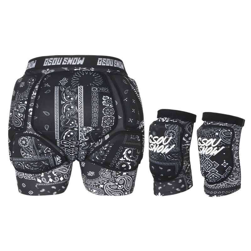 Gsou Snow Unisex 3D Protective Shorts & Knee Pads Set - Image 4