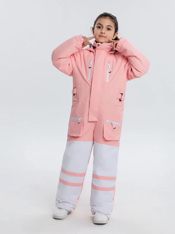 Kid's Unisex Arctic Queen Stylish One Piece Snowboard Ski Snowsuits - Image 4