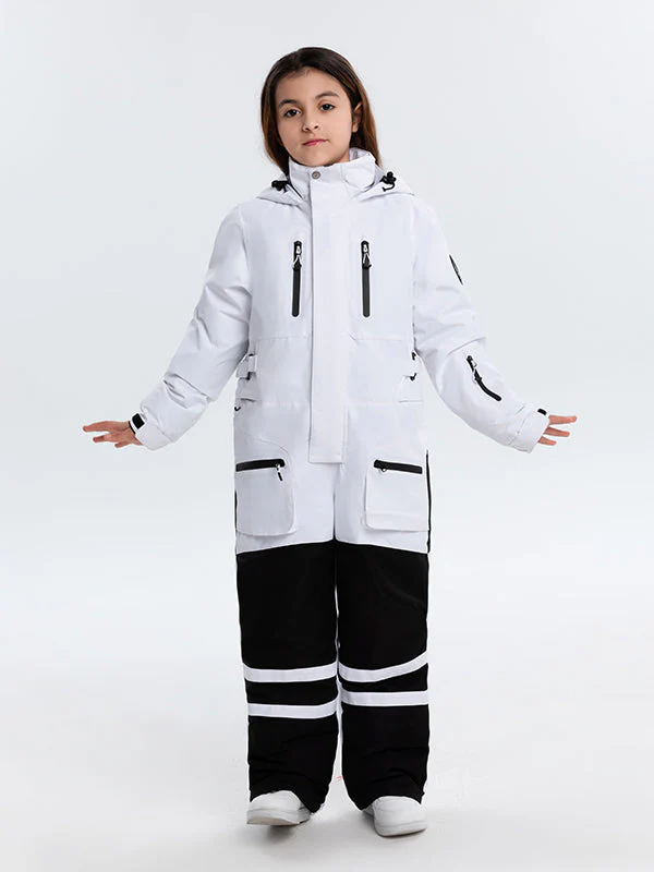 Kid's Unisex Arctic Queen Stylish One Piece Snowboard Ski Snowsuits - Image 8