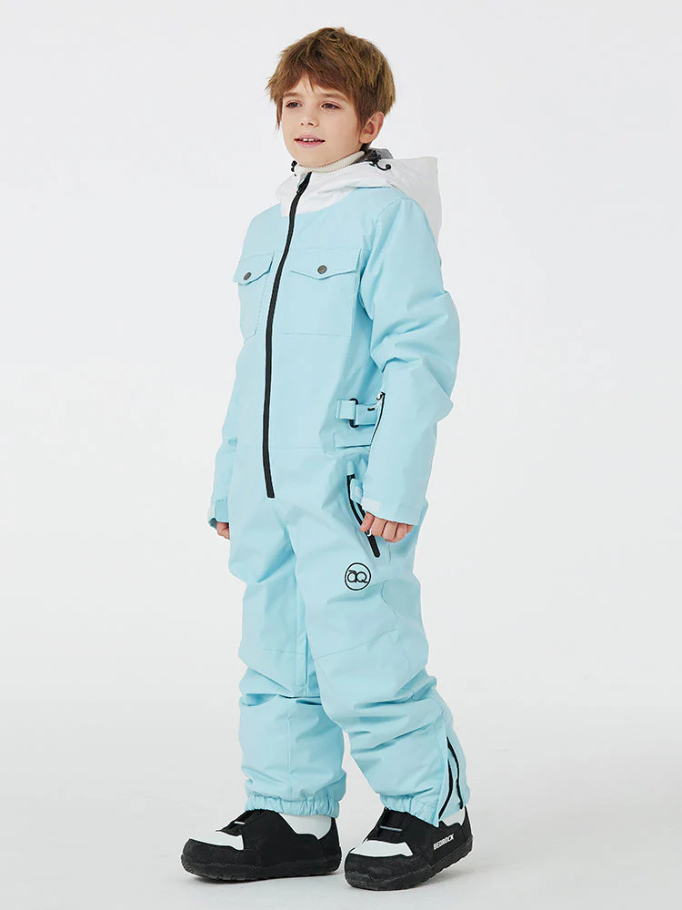 Kid's Unisex Mountain Explorer Waterproof One Piece Snow Suits - Image 15