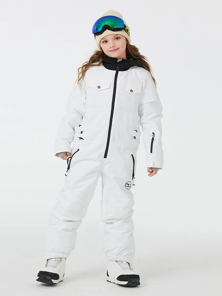 Kid's Unisex Mountain Explorer Waterproof One Piece Snow Suits - Image 8