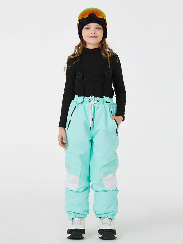 Kid's Unisex Mountain Lover Waterproof Snow Pants Ski Bibs - Image 7