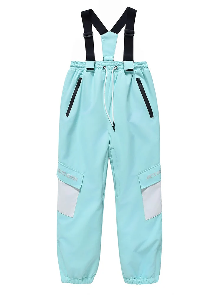 Kid's Unisex Mountain Lover Waterproof Snow Pants Ski Bibs - Image 9