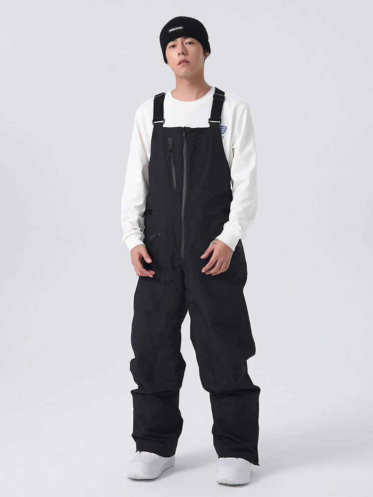 Men’s Searipe Unisex Urban Trek Durable Baggy Snow Bibs Overalls - Image 3