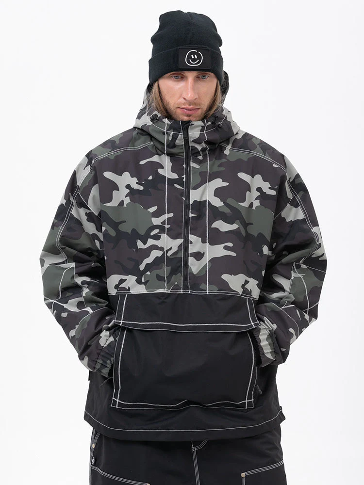 Men's All Season Mountain Vibe Streetstorm Pullover Camo Snowboard Jacket - Image 2