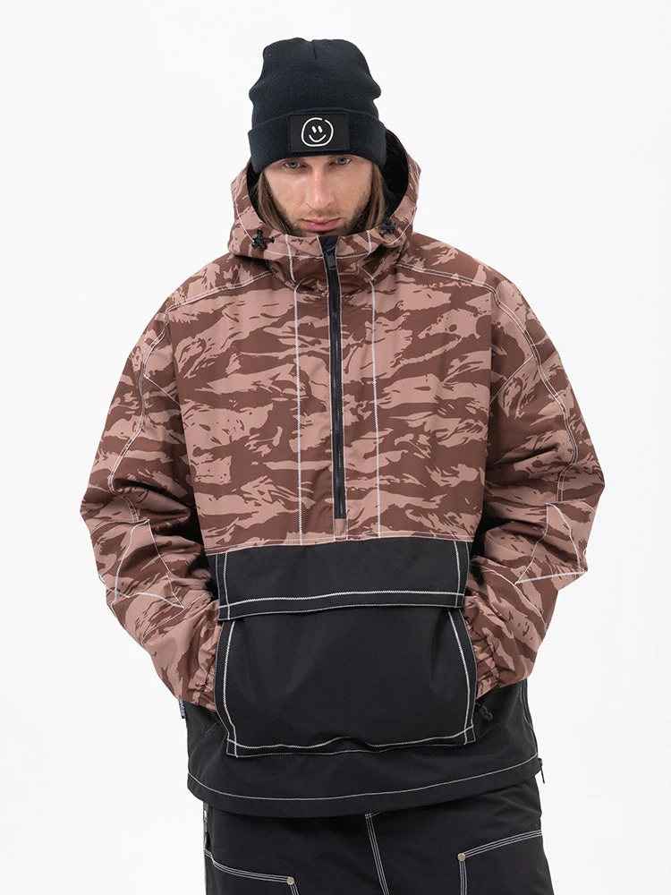 Men's All Season Mountain Vibe Streetstorm Pullover Camo Snowboard Jacket - Image 4