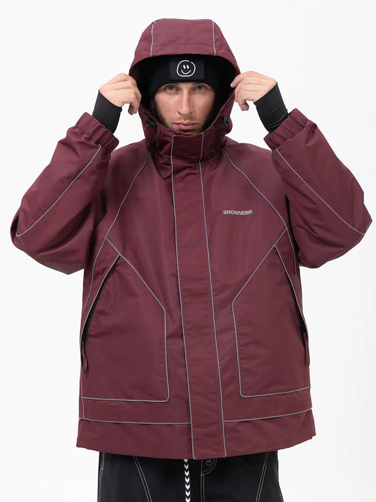 Men's All Weather Mountain Chill Reflective Snow Jacket – Night Skiing & Snowboard - Image 13