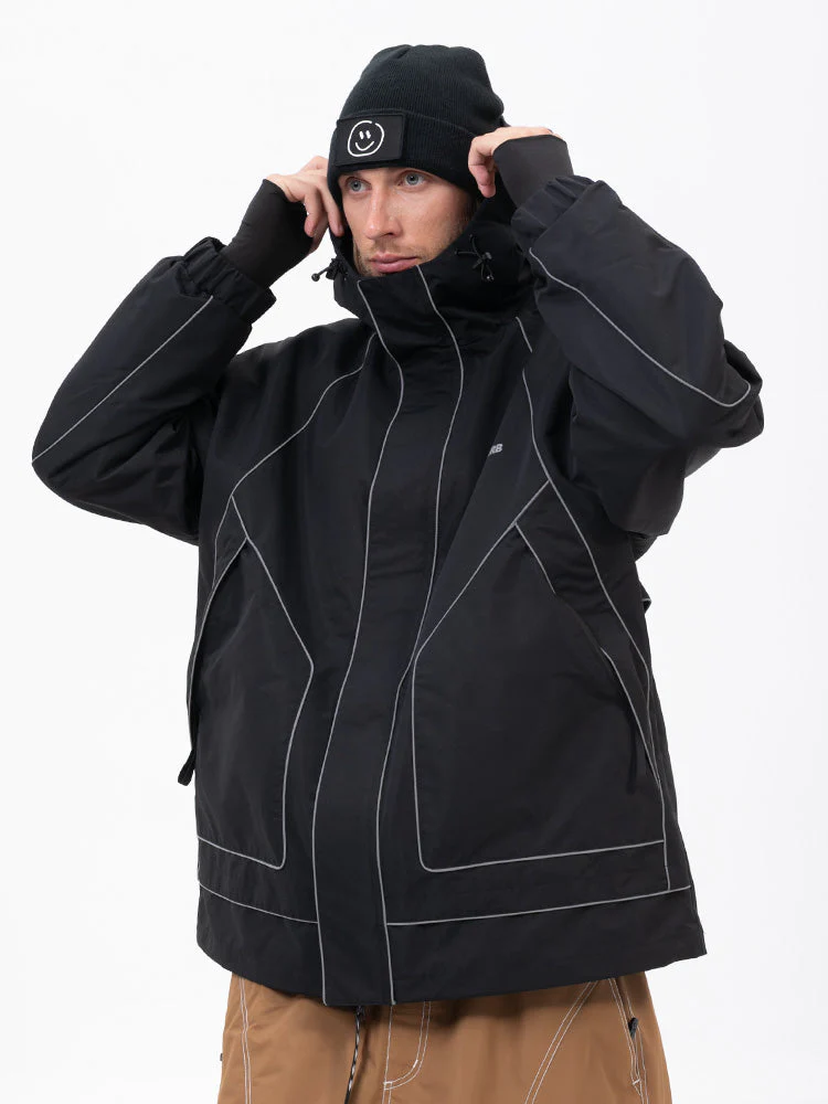 Men's All Weather Mountain Chill Reflective Snow Jacket – Night Skiing & Snowboard - Image 4