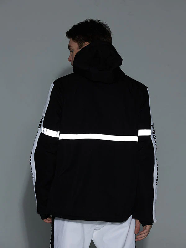 Men's Arctic Queen Winter Guide Stripe Reflective Snow Jacket - Image 3