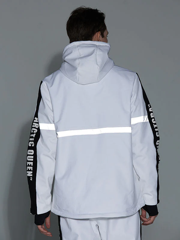 Men's Arctic Queen Winter Guide Stripe Reflective Snow Jacket - Image 5