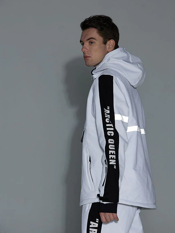 Men's Arctic Queen Winter Guide Stripe Reflective Snow Jacket - Image 6