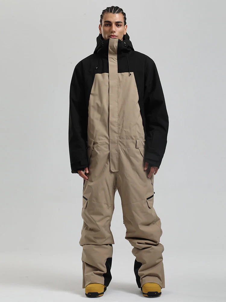 Men's Backcountry Explorer One Piece Cargo Ski Suits Full Body Snowsuits - Image 12
