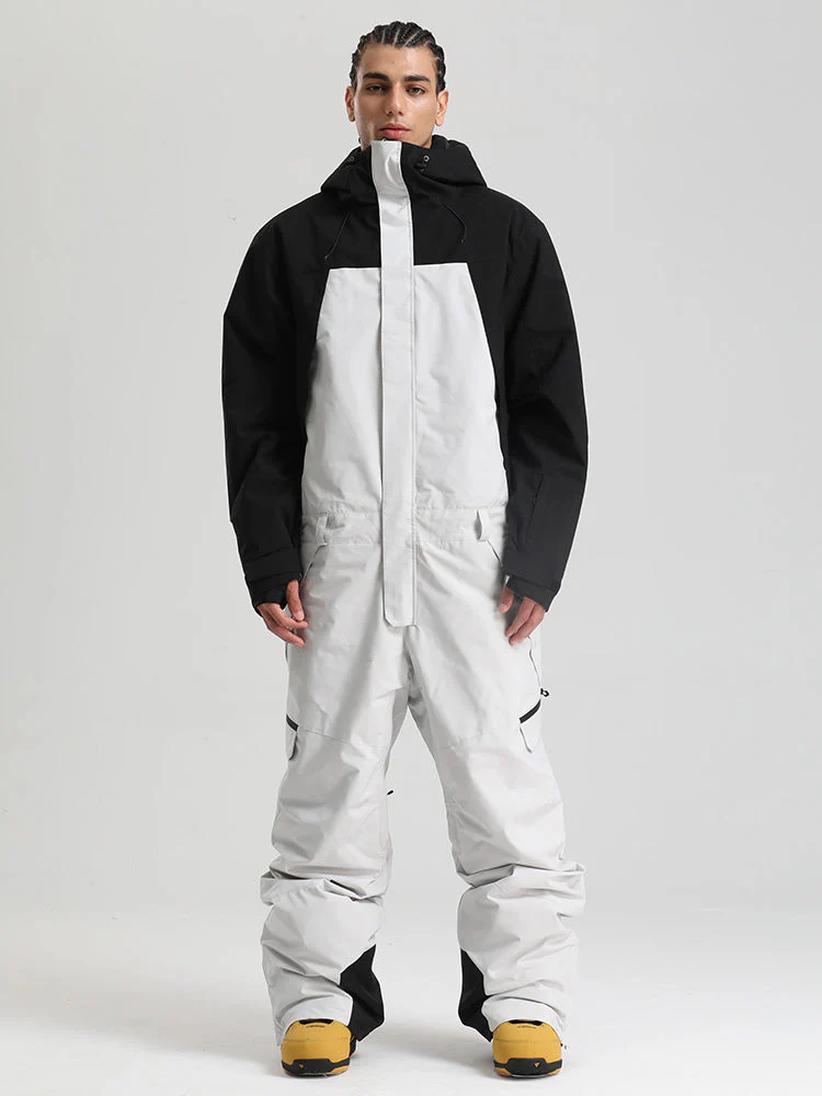 Men's Backcountry Explorer One Piece Cargo Ski Suits Full Body Snowsuits - Image 13