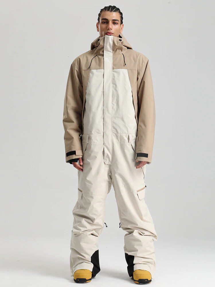 Men's Backcountry Explorer One Piece Cargo Ski Suits Full Body Snowsuits - Image 18