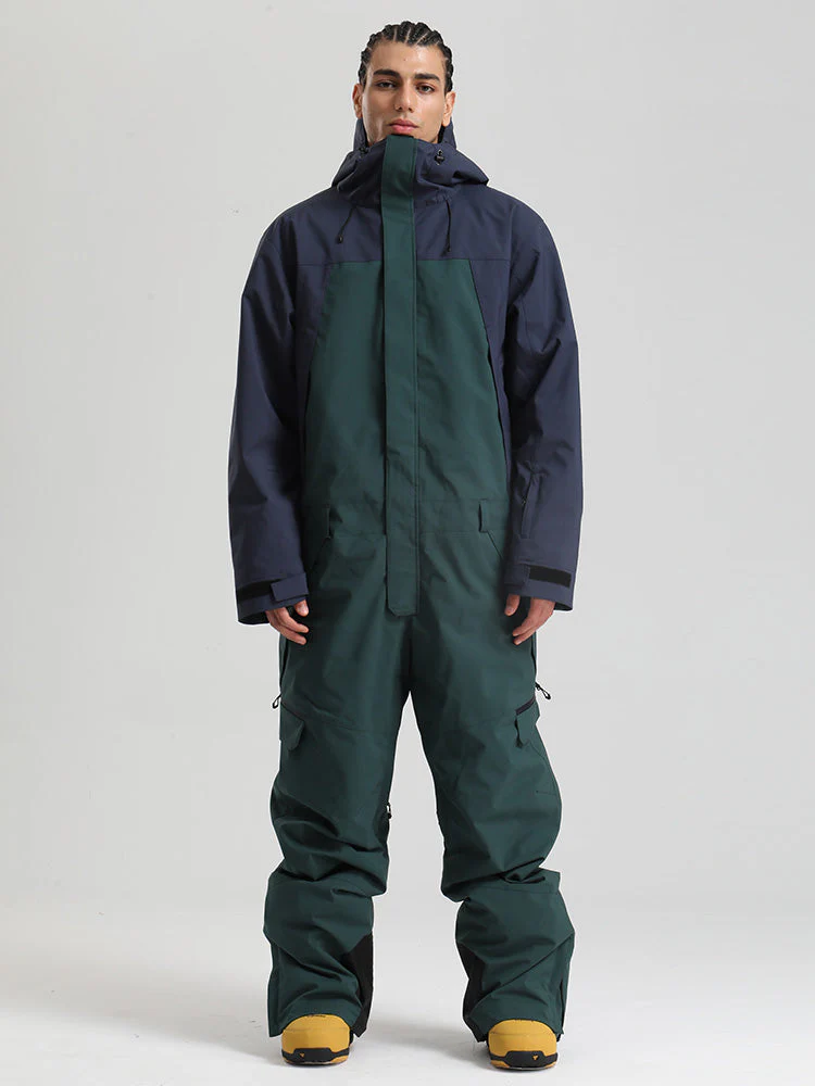 Men's Backcountry Explorer One Piece Cargo Ski Suits Full Body Snowsuits - Image 2