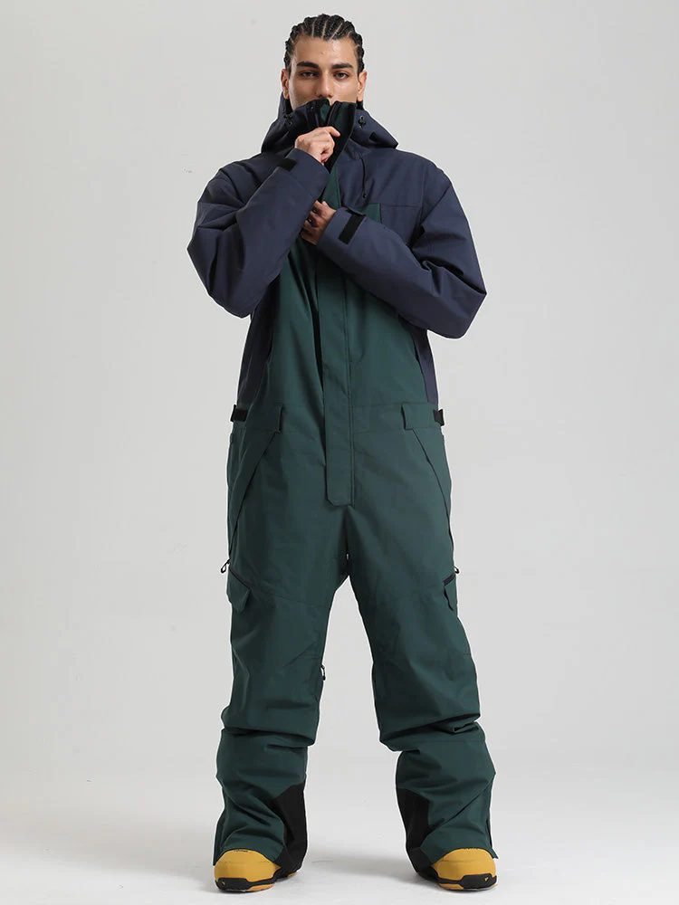 Men's Backcountry Explorer One Piece Cargo Ski Suits Full Body Snowsuits - Image 3