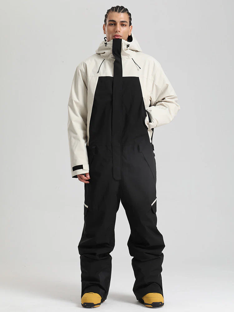 Men's Backcountry Explorer One Piece Cargo Ski Suits Full Body Snowsuits - Image 4