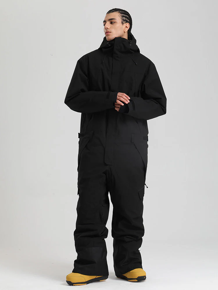 Men's Backcountry Explorer One Piece Cargo Ski Suits Full Body Snowsuits - Image 8
