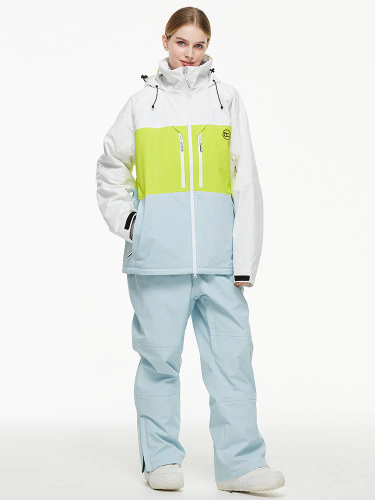 Men's Backcountry Mountain Windbreaker Thermal Snow Suits with Overalls Bibs - Image 26