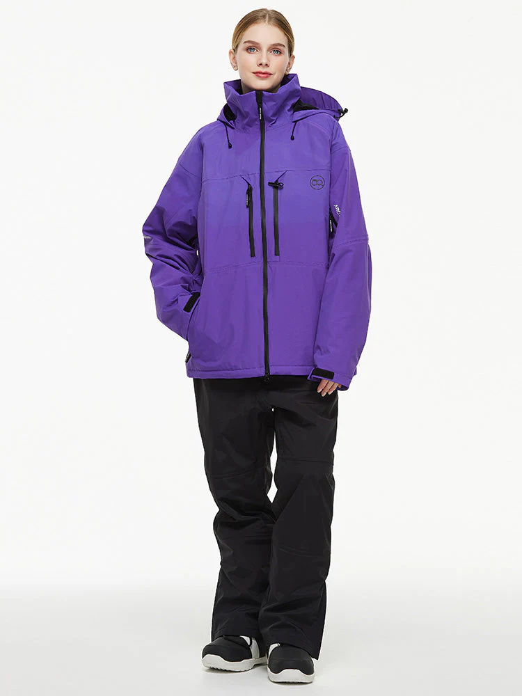 Men's Backcountry Mountain Windbreaker Thermal Snow Suits with Overalls Bibs - Image 7