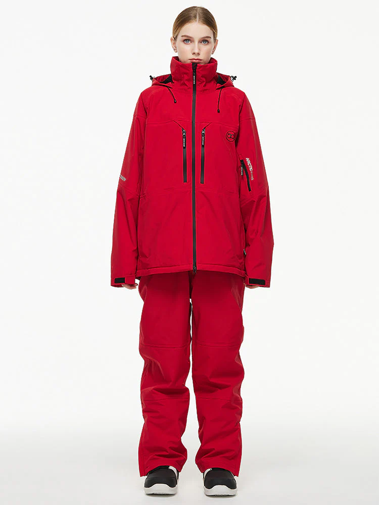 Men's Backcountry Mountain Windbreaker Thermal Snow Suits with Overalls Bibs - Image 8