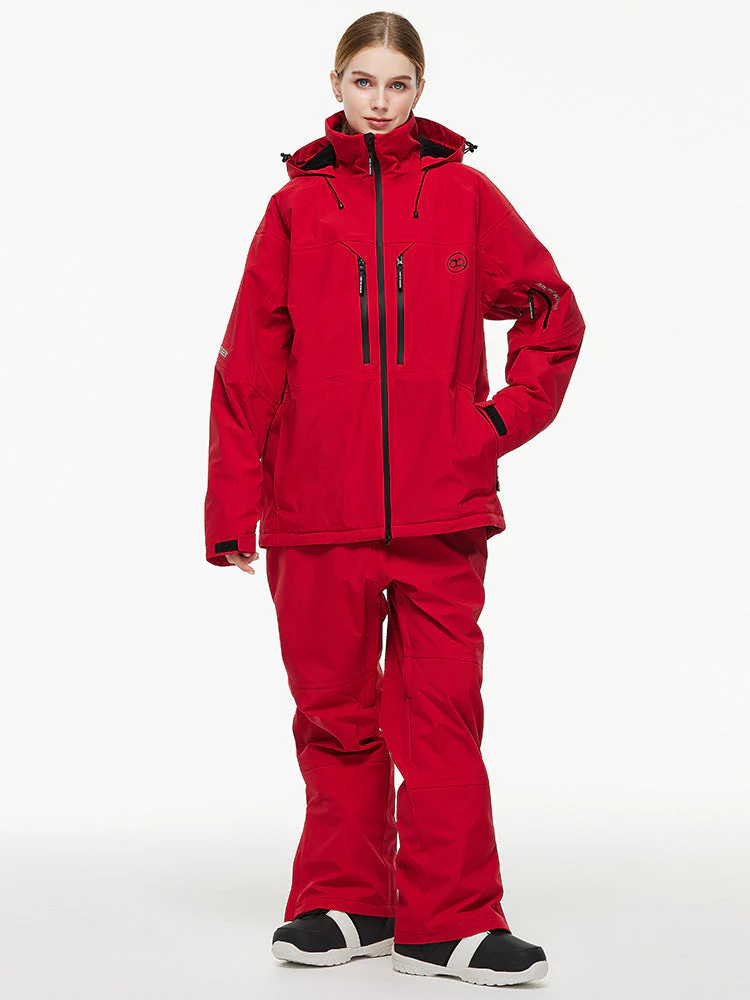 Men's Backcountry Mountain Windbreaker Thermal Snow Suits with Overalls Bibs - Image 9