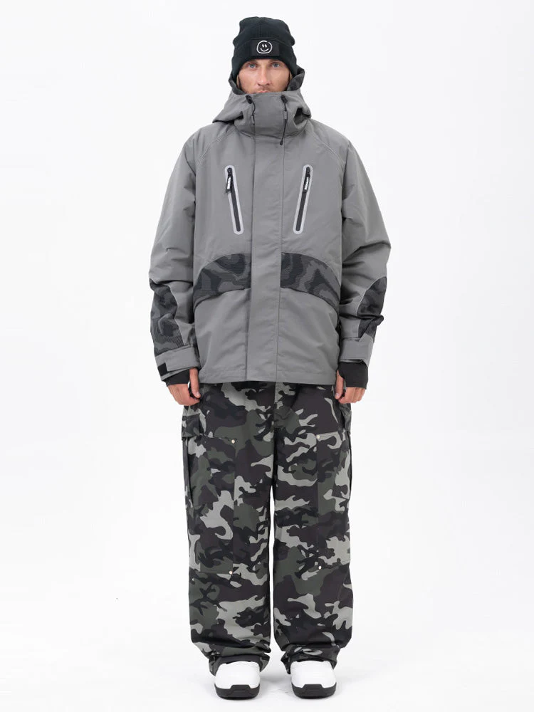 Men's Chillform Reflective Camo Snow Suit – Glow Trail Jacket with Baggy Snow Pants Set - Image 11