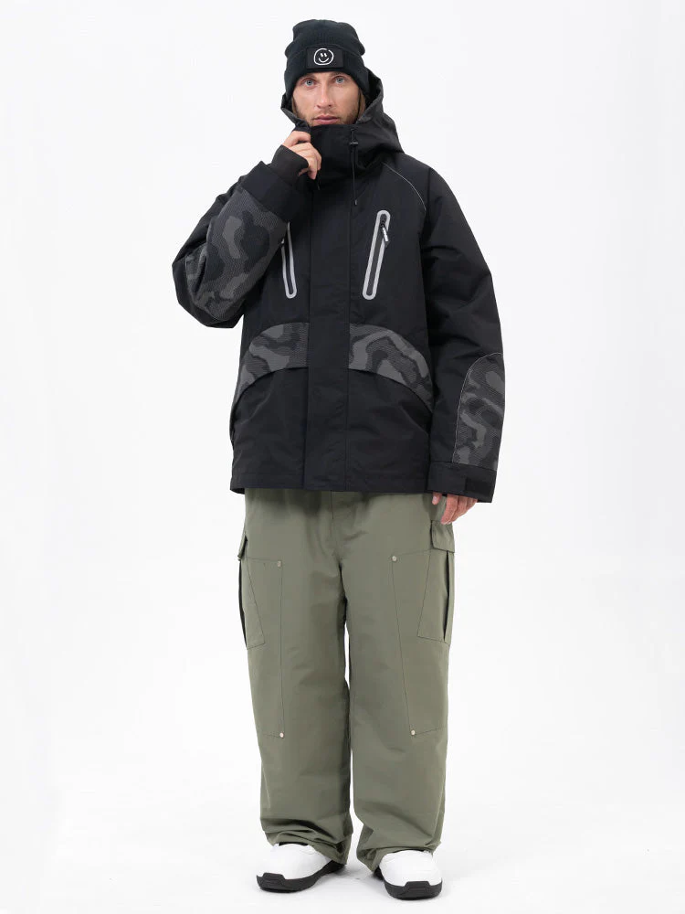 Men's Chillform Reflective Camo Snow Suit – Glow Trail Jacket with Baggy Snow Pants Set - Image 14