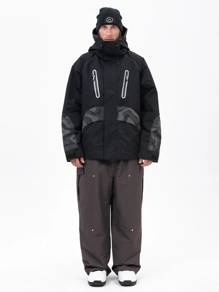 Men's Chillform Reflective Camo Snow Suit – Glow Trail Jacket with Baggy Snow Pants Set - Image 15