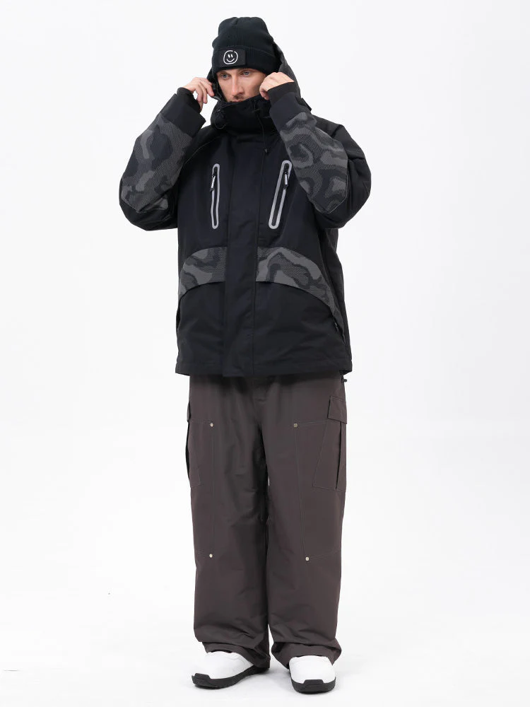 Men's Chillform Reflective Camo Snow Suit – Glow Trail Jacket with Baggy Snow Pants Set - Image 16