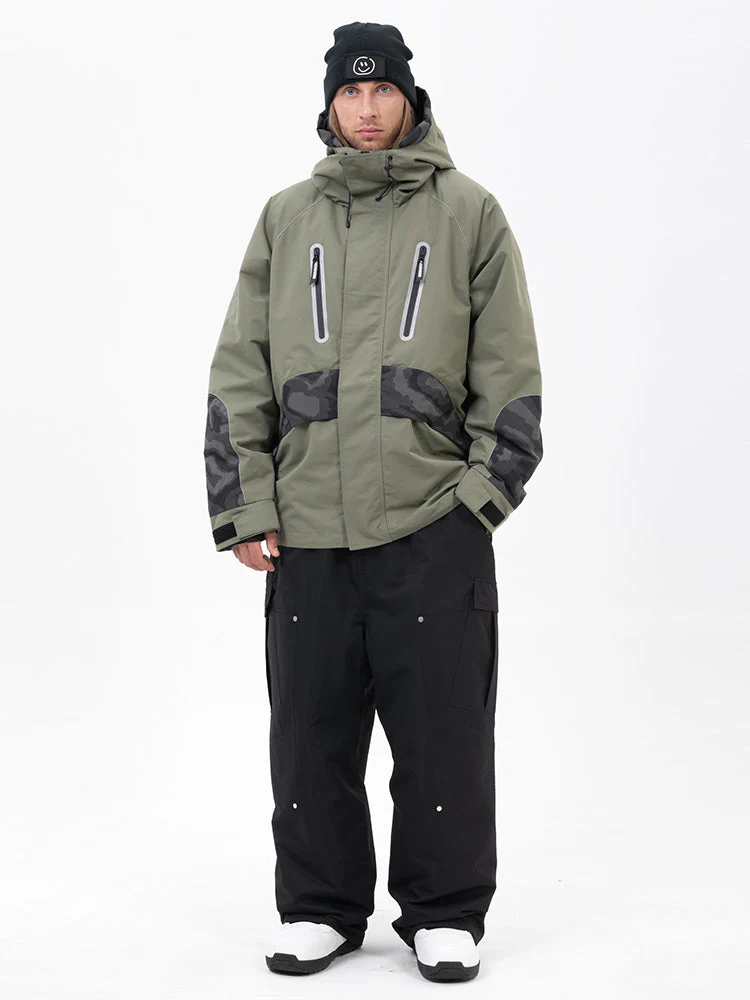 Men's Chillform Reflective Camo Snow Suit – Glow Trail Jacket with Baggy Snow Pants Set - Image 19