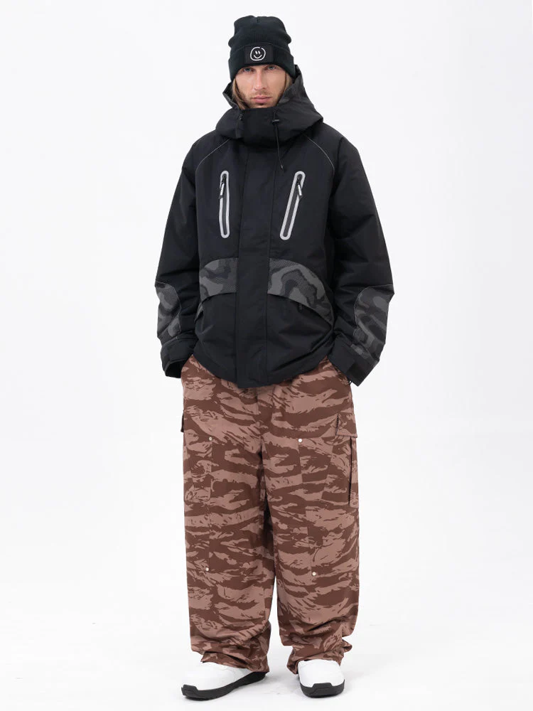 Men's Chillform Reflective Camo Snow Suit – Glow Trail Jacket with Baggy Snow Pants Set - Image 2