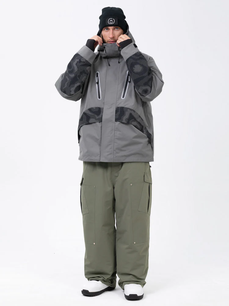 Men's Chillform Reflective Camo Snow Suit – Glow Trail Jacket with Baggy Snow Pants Set - Image 23