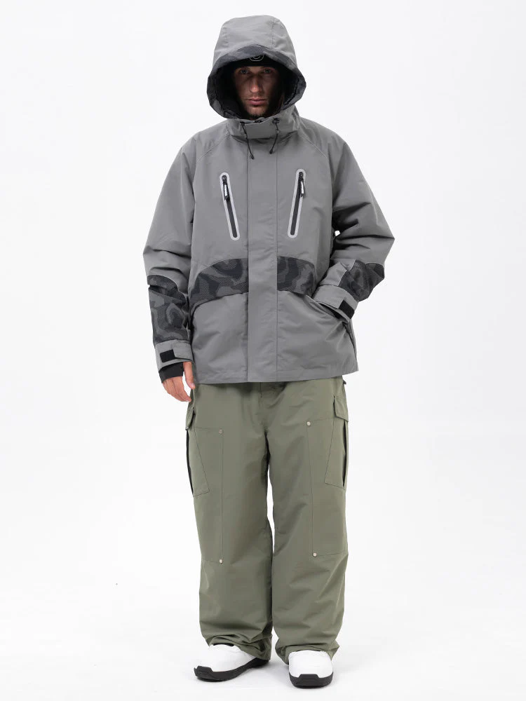 Men's Chillform Reflective Camo Snow Suit – Glow Trail Jacket with Baggy Snow Pants Set - Image 24