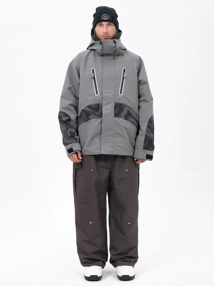 Men's Chillform Reflective Camo Snow Suit – Glow Trail Jacket with Baggy Snow Pants Set - Image 25