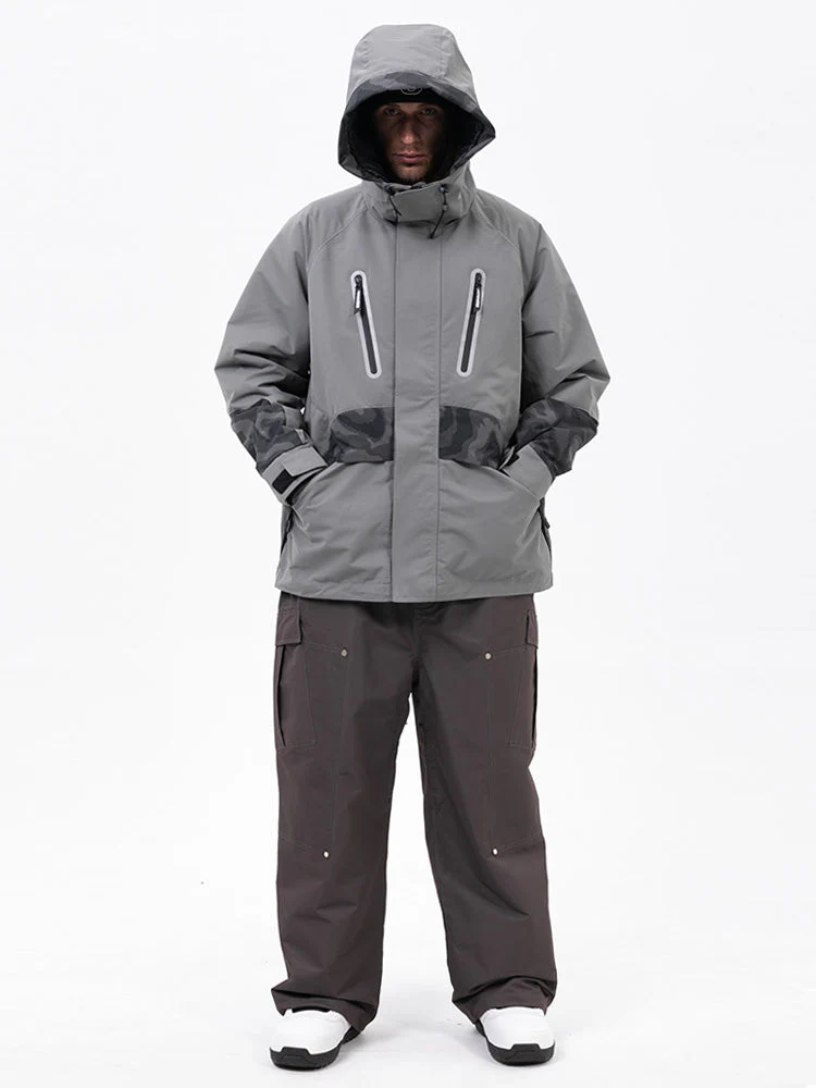 Men's Chillform Reflective Camo Snow Suit – Glow Trail Jacket with Baggy Snow Pants Set - Image 26