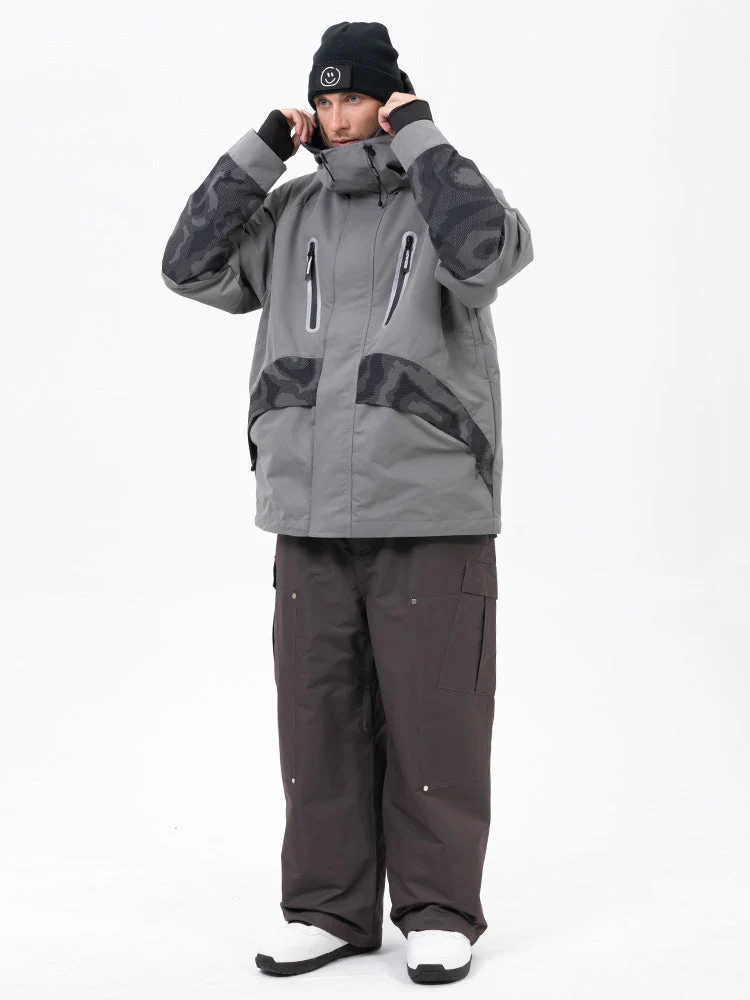 Men's Chillform Reflective Camo Snow Suit – Glow Trail Jacket with Baggy Snow Pants Set - Image 27