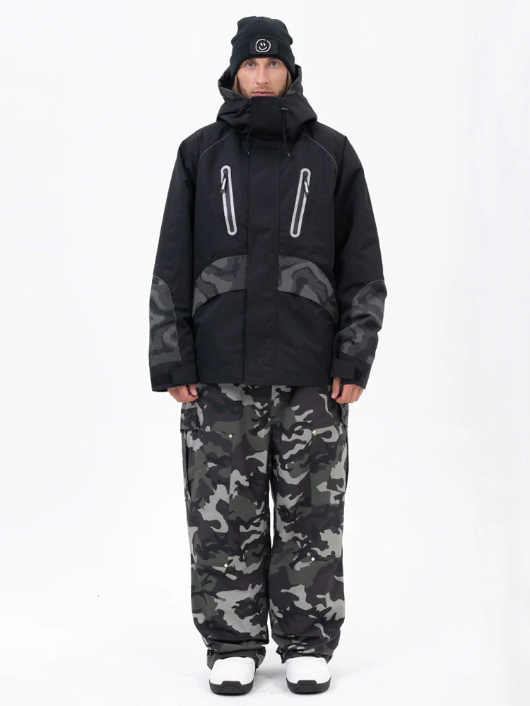 Men's Chillform Reflective Camo Snow Suit – Glow Trail Jacket with Baggy Snow Pants Set - Image 3