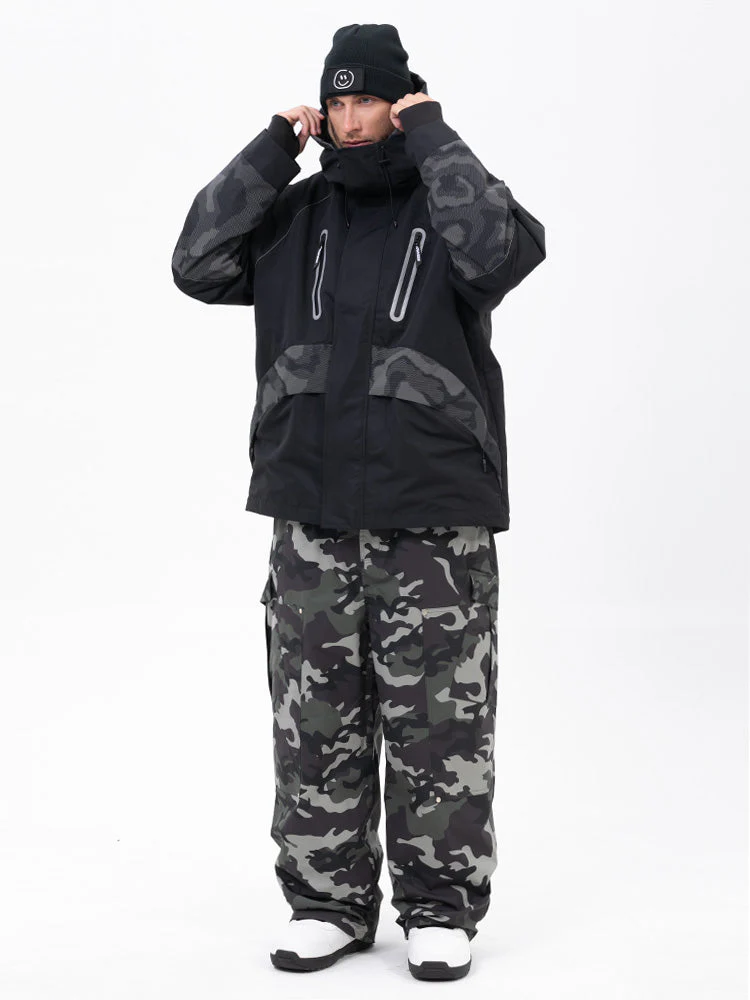 Men's Chillform Reflective Camo Snow Suit – Glow Trail Jacket with Baggy Snow Pants Set - Image 4