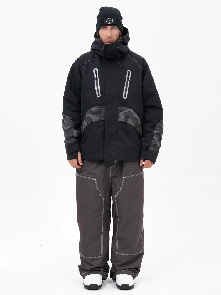 Men's Chillform Reflective Camo Snow Suit – Glow Trail Jacket with Freerider Baggy Snow Pants Set - Image 2