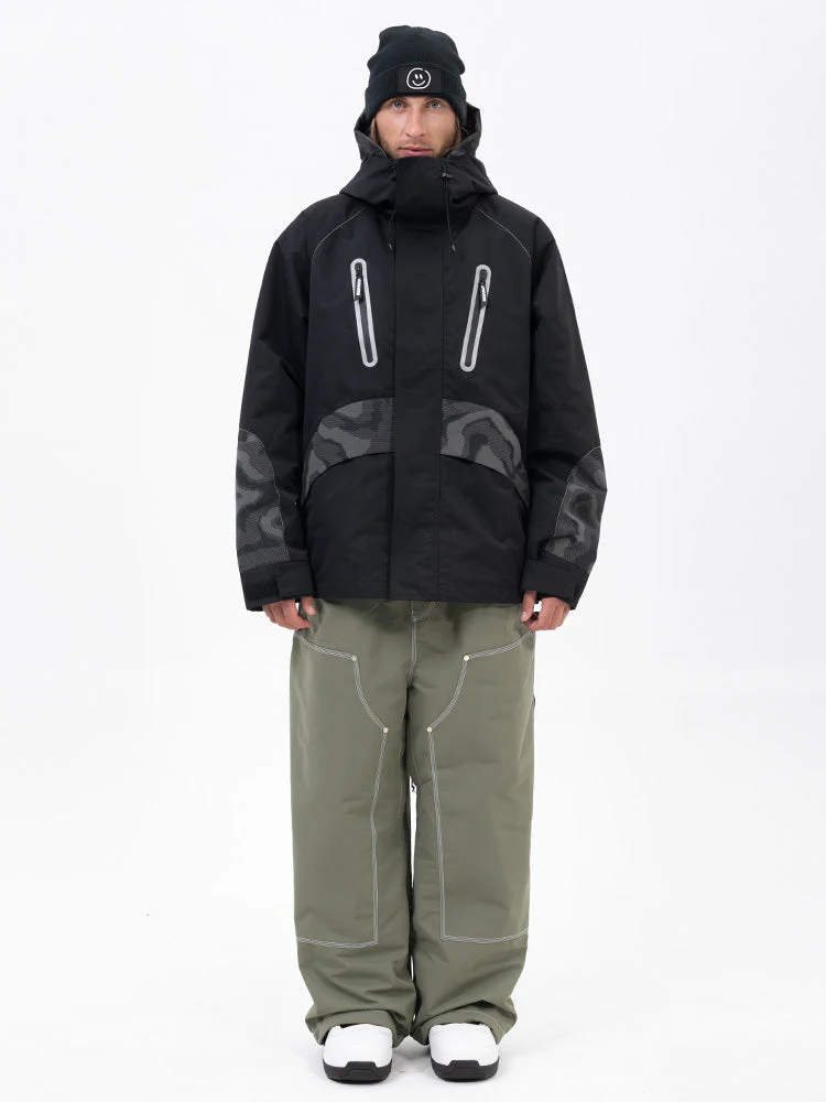 Men's Chillform Reflective Camo Snow Suit – Glow Trail Jacket with Freerider Baggy Snow Pants Set - Image 20