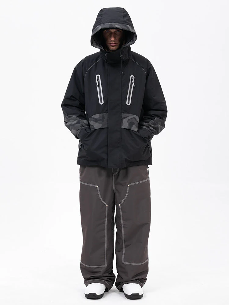 Men's Chillform Reflective Camo Snow Suit – Glow Trail Jacket with Freerider Baggy Snow Pants Set - Image 3