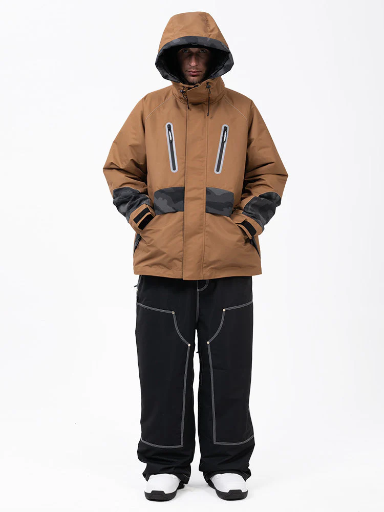Men's Chillform Reflective Camo Snow Suit – Glow Trail Jacket with Freerider Baggy Snow Pants Set - Image 6
