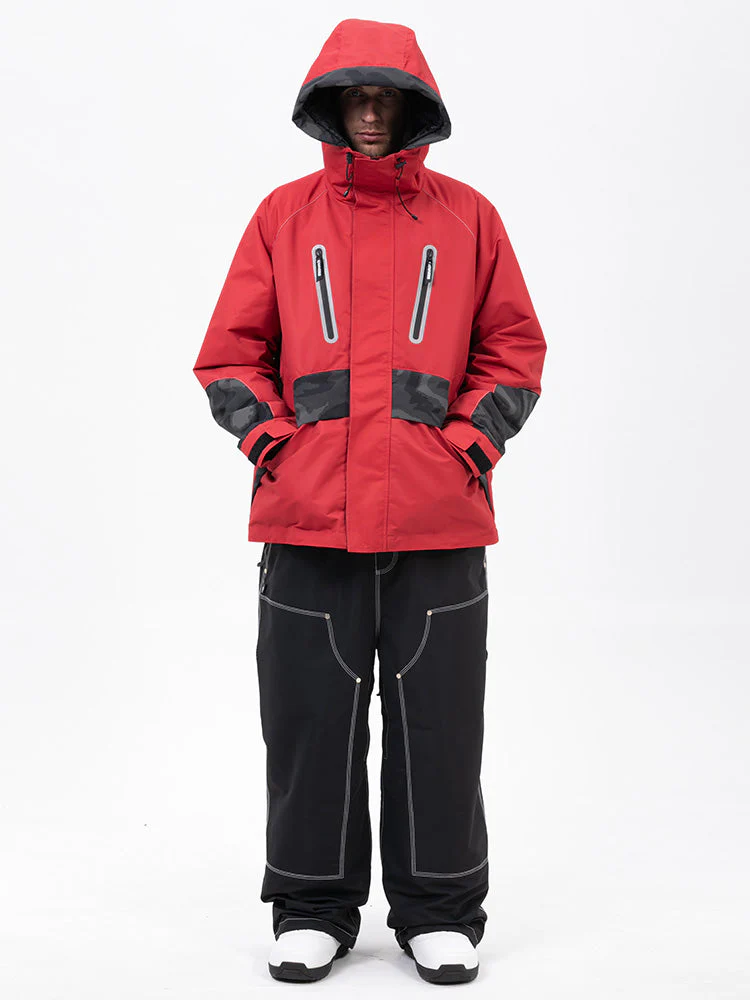 Men's Chillform Reflective Camo Snow Suit – Glow Trail Jacket with Freerider Baggy Snow Pants Set - Image 9