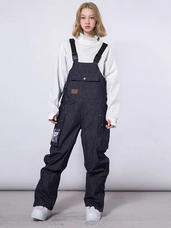 Men's Dook Snow Denim Snow Bibs Pants - Image 2